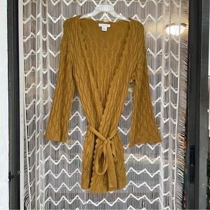Vintage wrap long cardigan